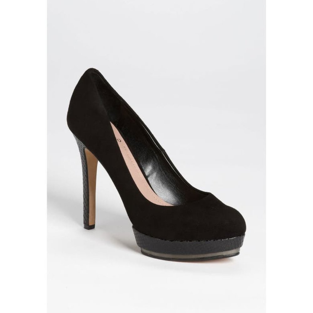 Vince Camuto 9W Dacoma Pump Heels Suede Snakeskin